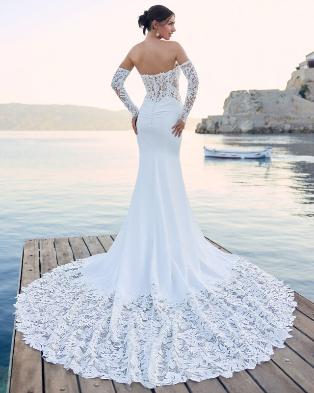 wedding dress mermaid back view